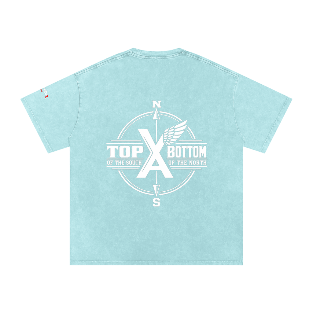 “Commonwealth Classic” Snow Washed Oversized Cotton T-Shirt