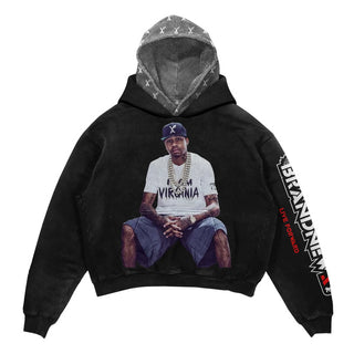 “VABub GOAT” Premium Double Hood Rhinestone Hoodie