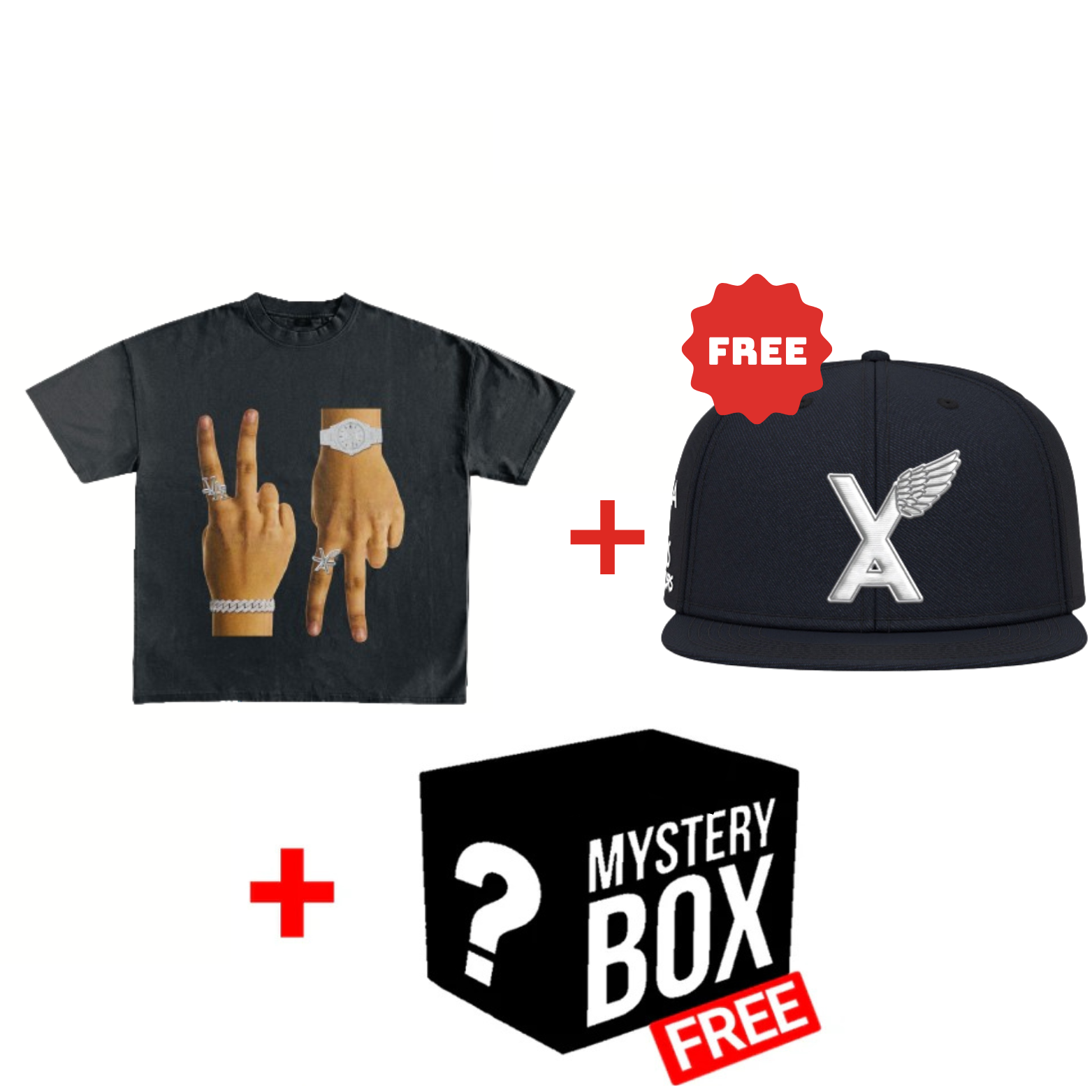 RHINESTONE TEE+ FREE VA W/WING SB Hat + FREE ITEM