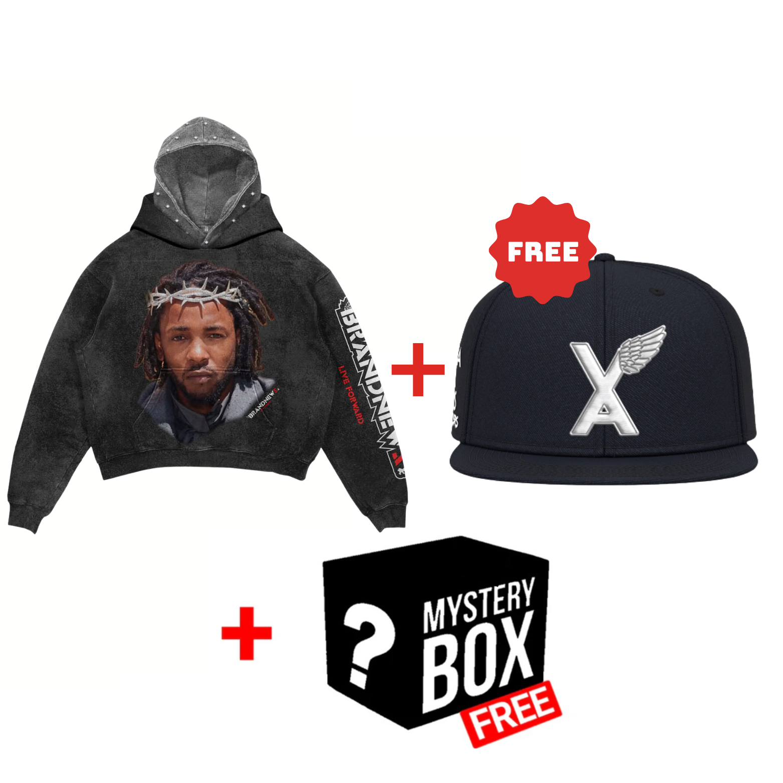 "THEY NOT LIKE US" HOODIE +  FREE VA W/WING SB HAT + FREE ITEM