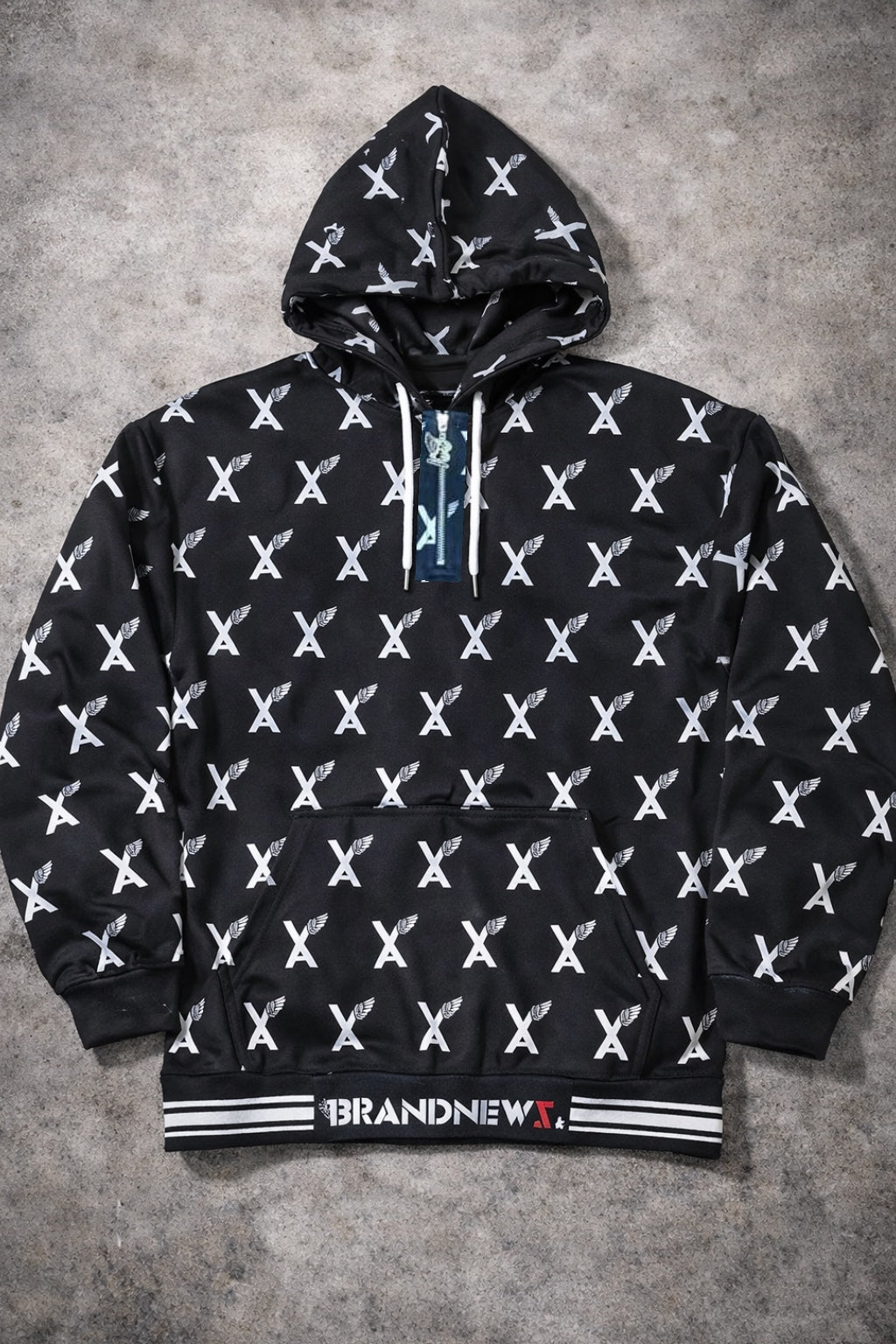 “VA w/wing” Premium All Over Print Quater-Zip Hoodie