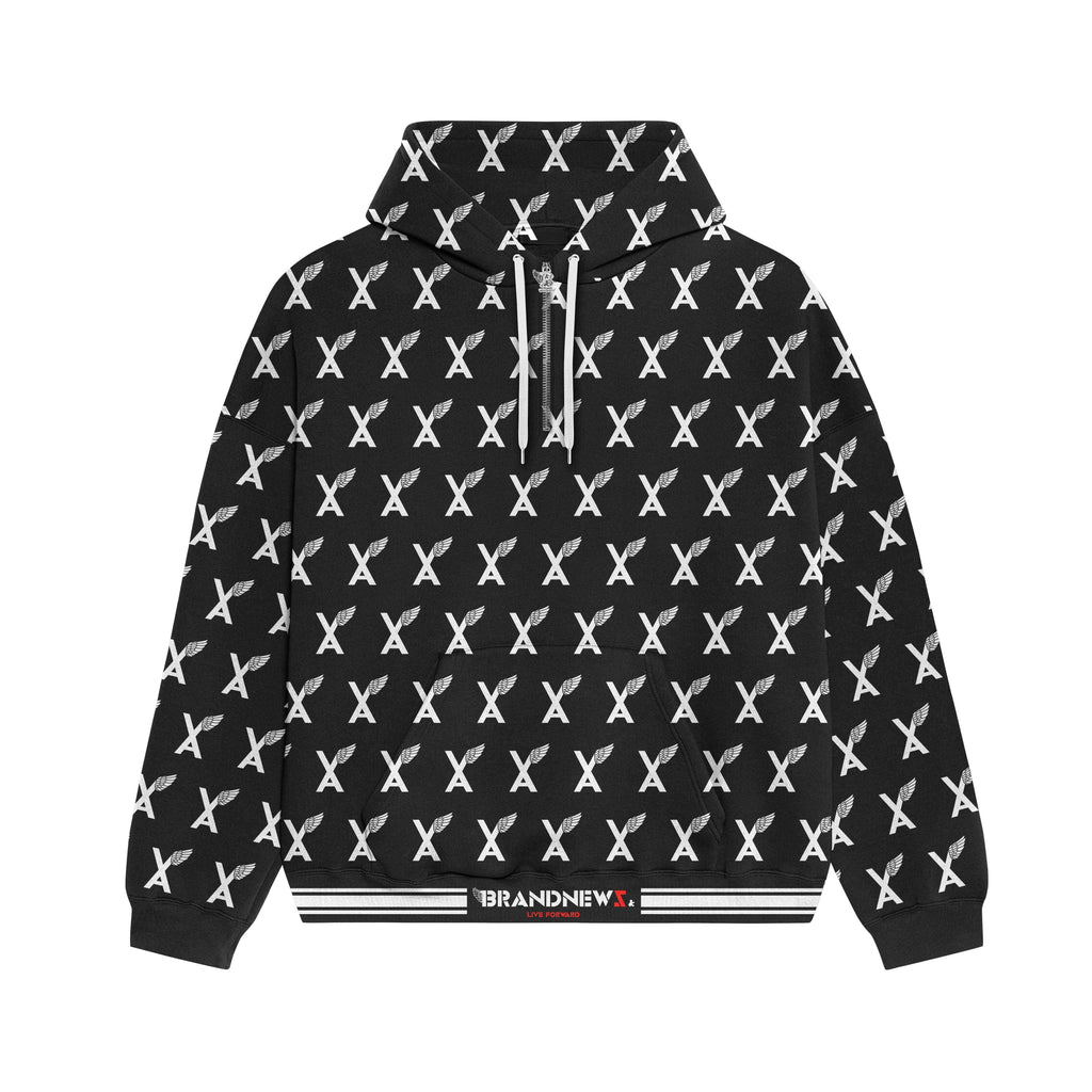 “VA w/wing” Premium All Over Print Quater-Zip Hoodie