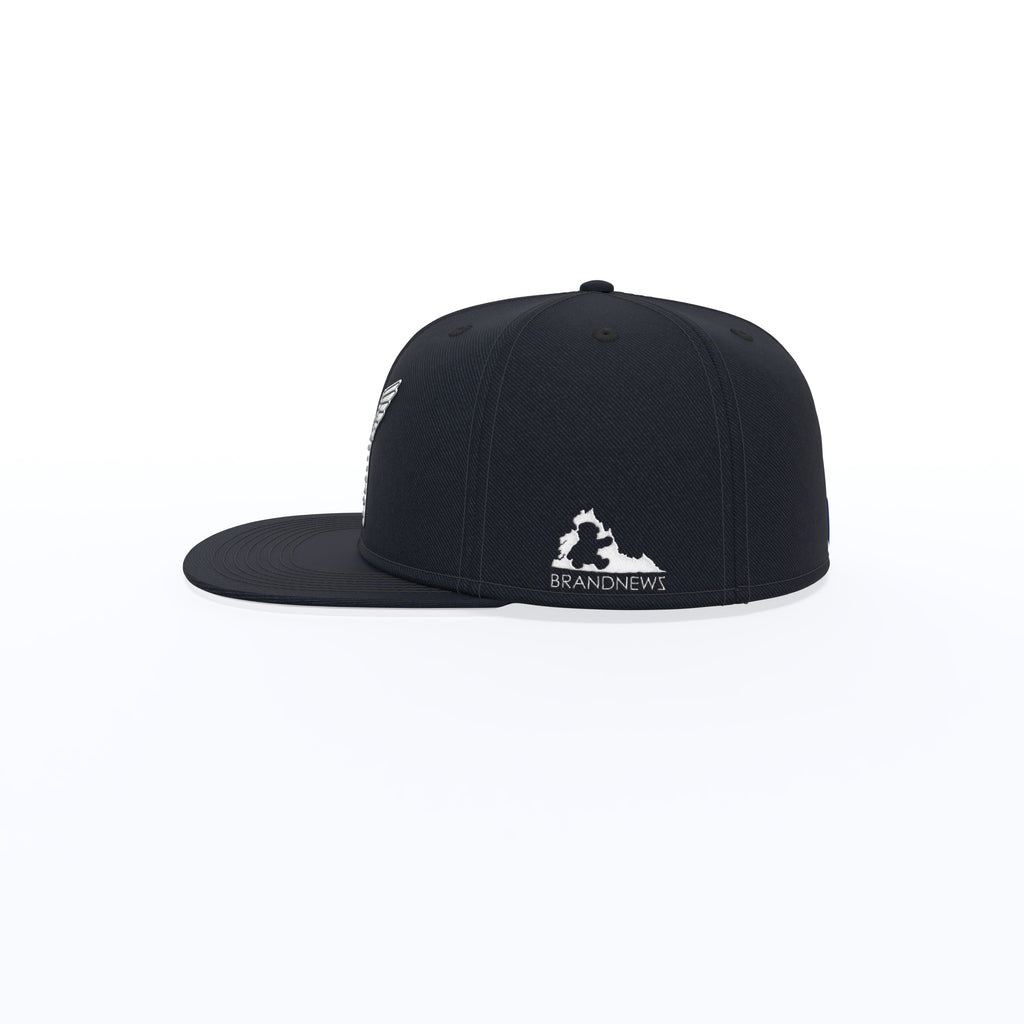 “VA w/wing Millionaire Mindset” Premium Rhinestone Fitted Hat