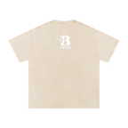 “God Is The Plug” Snow Washed Oversized Cotton T-Shirt