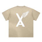 “Top Of The South Bottom Of The North” Hand-Frayed Sunfade Paint Splatter T-Shirt