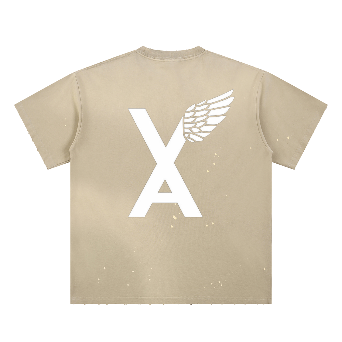 “Top Of The South Bottom Of The North” Hand-Frayed Sunfade Paint Splatter T-Shirt