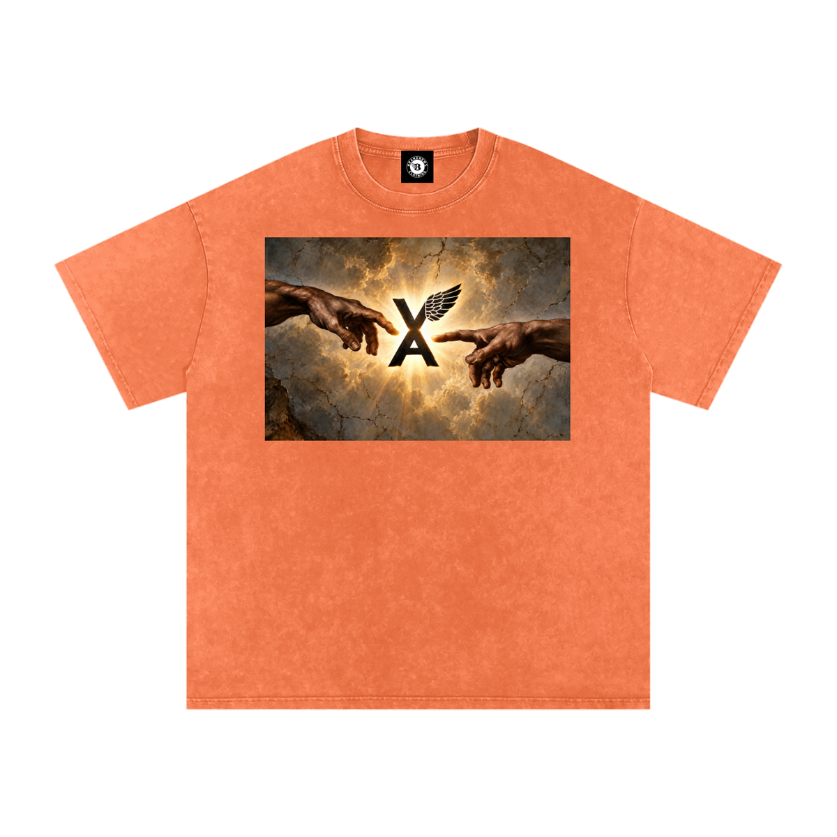 “VA w/wing Immaculate Creation” Snow Washed Oversized Cotton T-Shirt