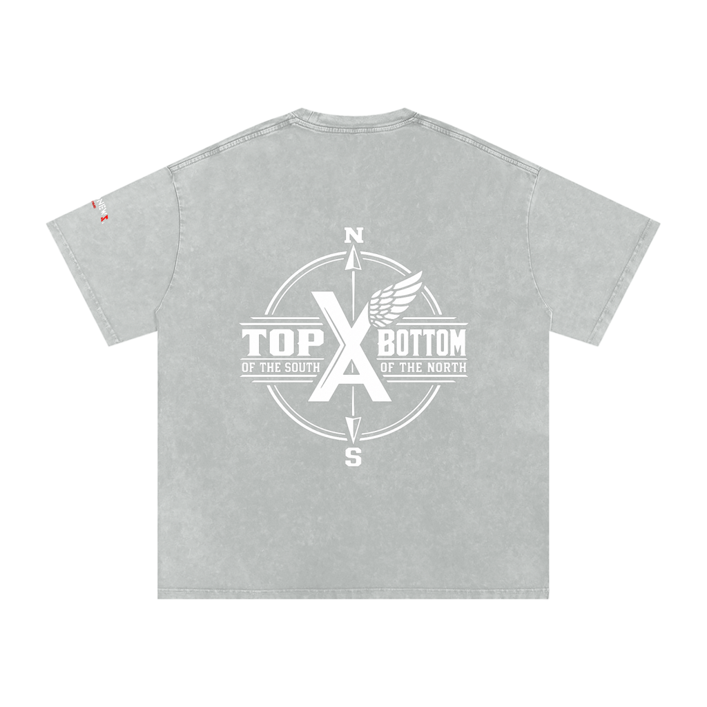 “Commonwealth Classic” Snow Washed Oversized Cotton T-Shirt