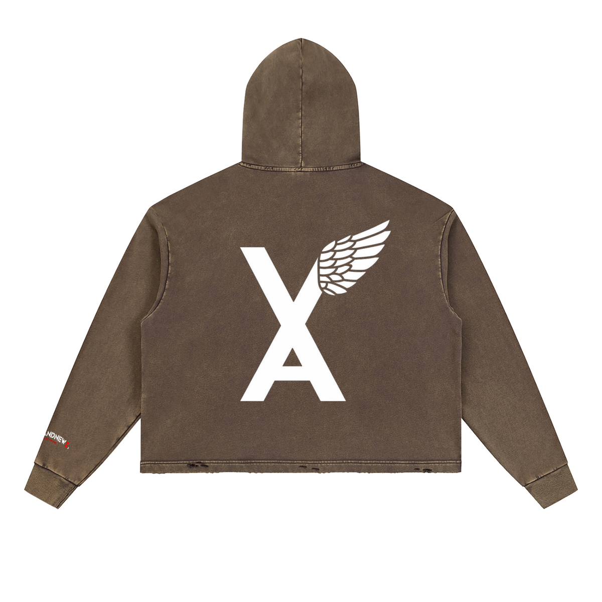 “2 UP 2 Down” Unisex Vintage Washed Frayed-Hem Premium Hoodie