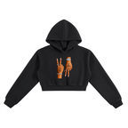 “2 Up 2 down Her” Women’s Premium Essential Cropped Hoodie