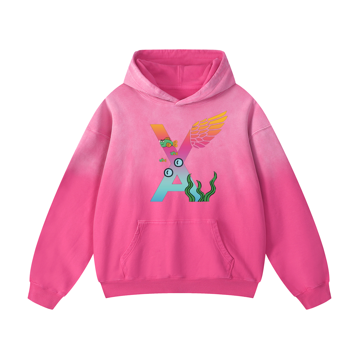 “VA w/wing SITW” Premium Heavyweight Sunfade Oversized Hoodie