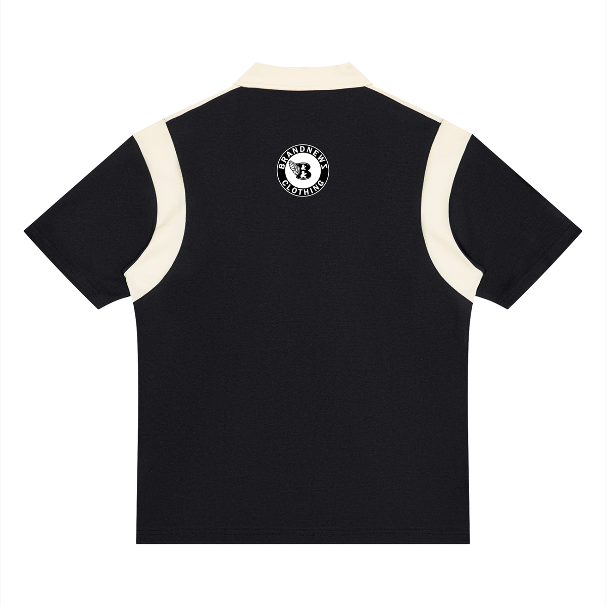 “B w/wing” Unisex Color Block Quarter Zip Premium Polo Shirt