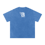 “God Is The Plug” Snow Washed Oversized Cotton T-Shirt