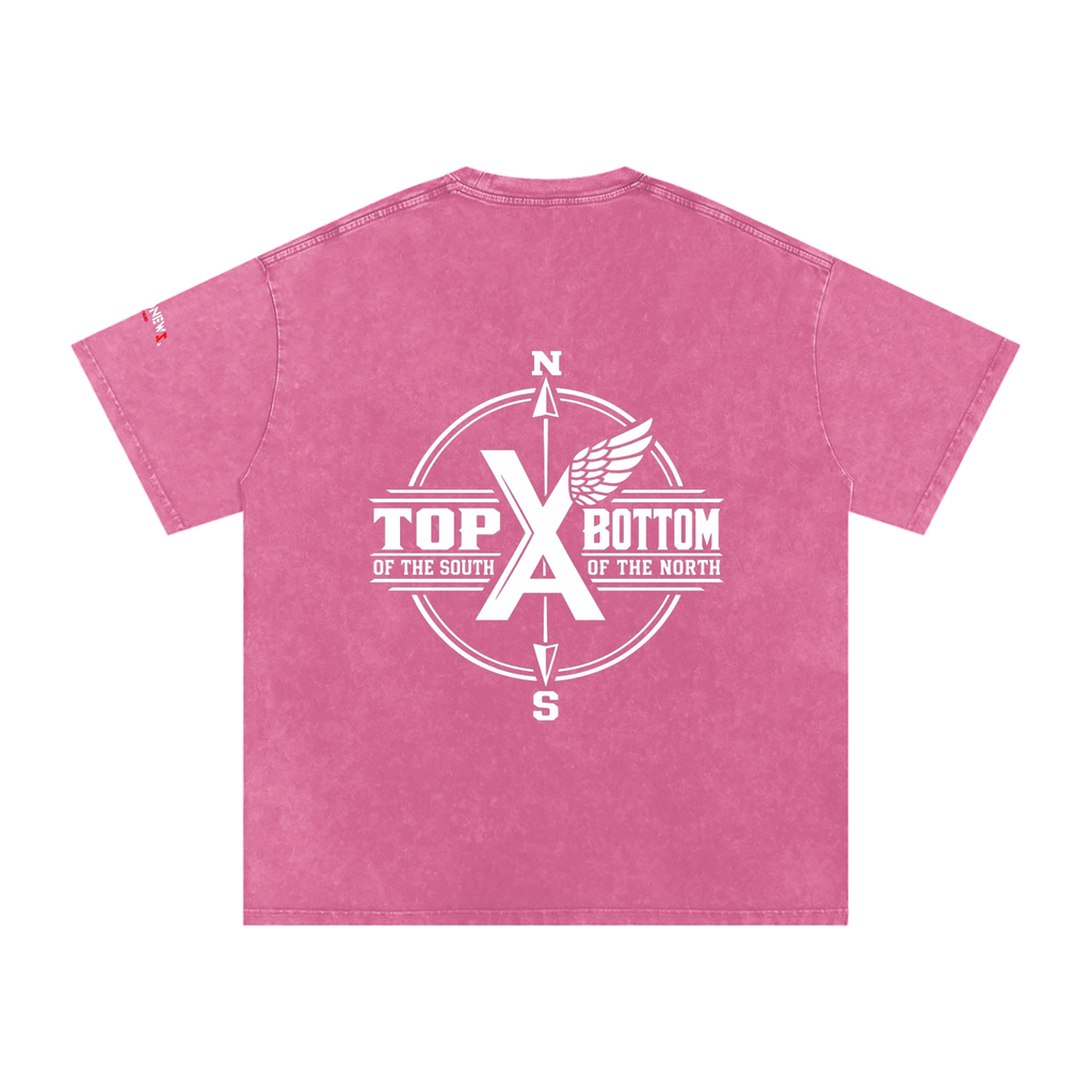 “Commonwealth Classic” Snow Washed Oversized Cotton T-Shirt