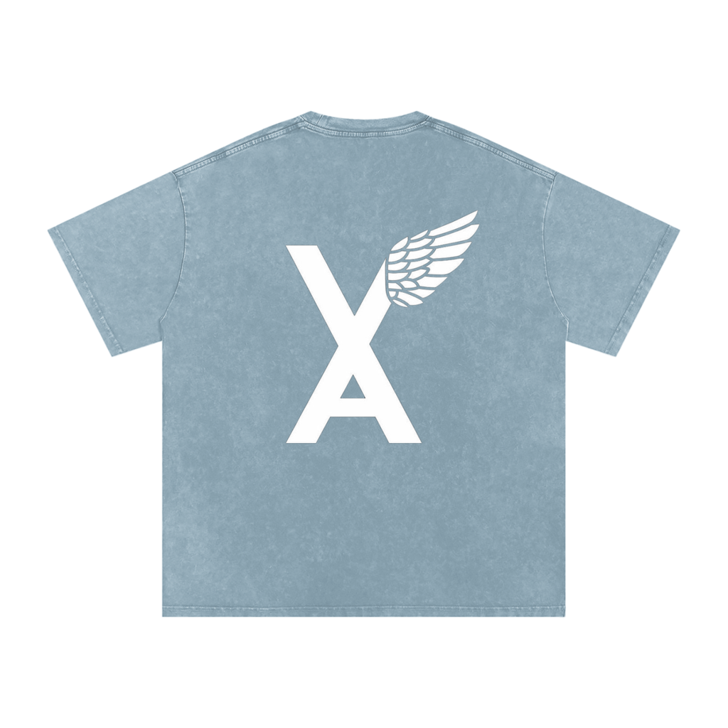“VA w/wing Immaculate Creation” Snow Washed Oversized Cotton T-Shirt