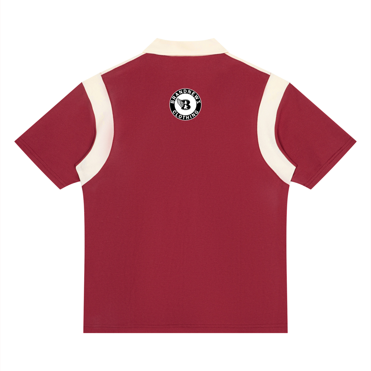 “B w/wing” Unisex Color Block Quarter Zip Premium Polo Shirt