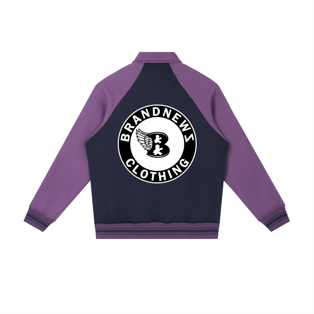 “Brandnewz” Premium Contrast Raglan Sleeve Baseball Jacket