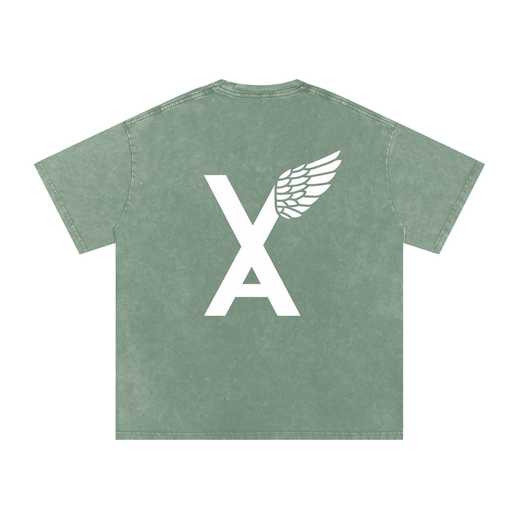 “VA w/wing Immaculate Creation” Snow Washed Oversized Cotton T-Shirt
