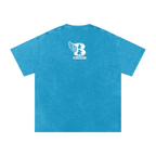 “God Is The Plug” Snow Washed Oversized Cotton T-Shirt