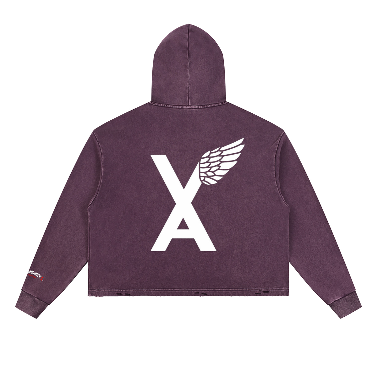 “2 UP 2 Down” Unisex Vintage Washed Frayed-Hem Premium Hoodie