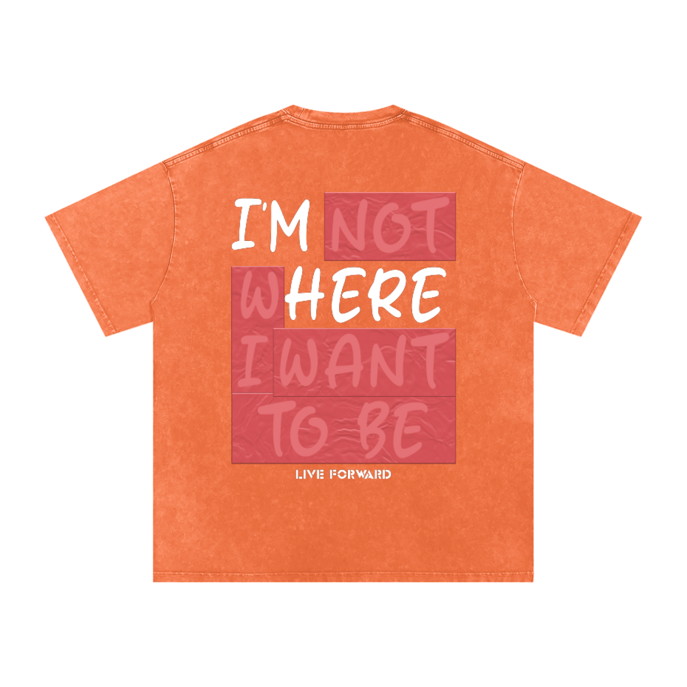 “I’m Here” Premium Snow Washed Oversized Cotton T-Shirt