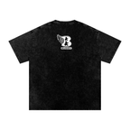 “God Is The Plug” Snow Washed Oversized Cotton T-Shirt