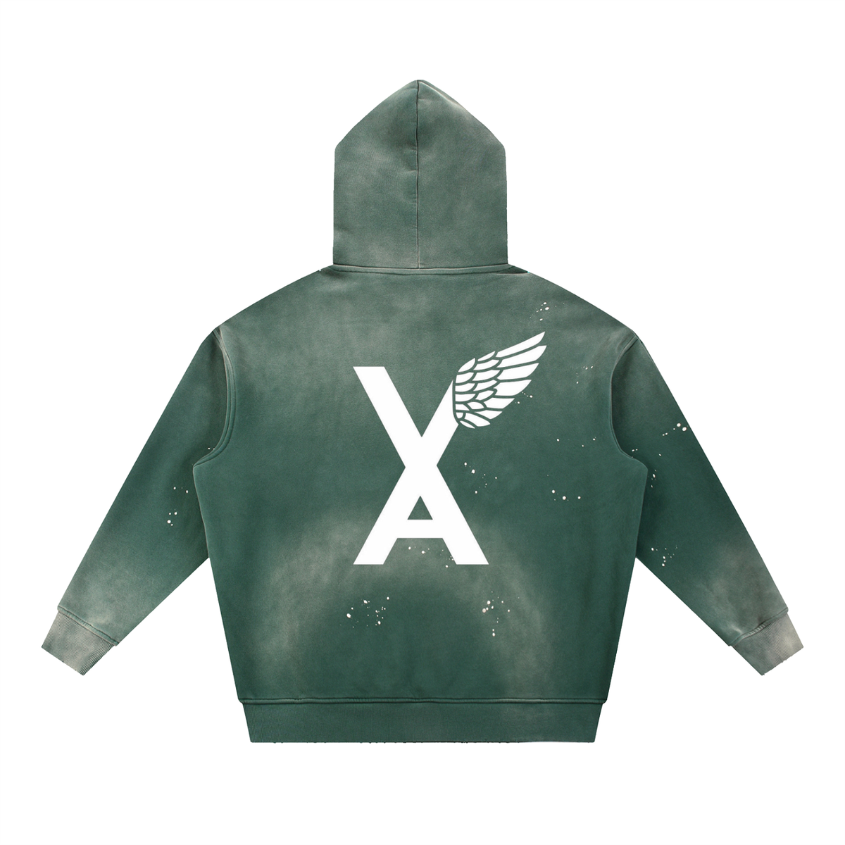 “Top Of The Outh Bottom Of The North” Vintage Washed Frayed Fleece Hoodie