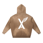 “Top Of The South Bottom Of The North” Vintage Washed Frayed Fleece Hoodie