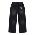 Men's Vintage Wash Wide Leg Jeans