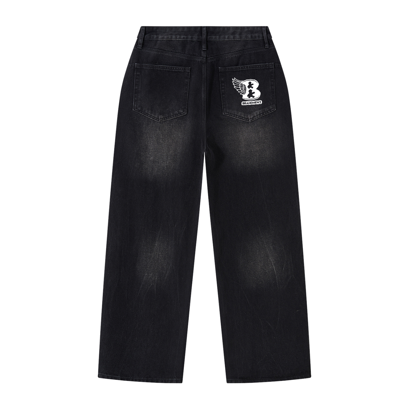 Men's Vintage Wash Wide Leg Jeans