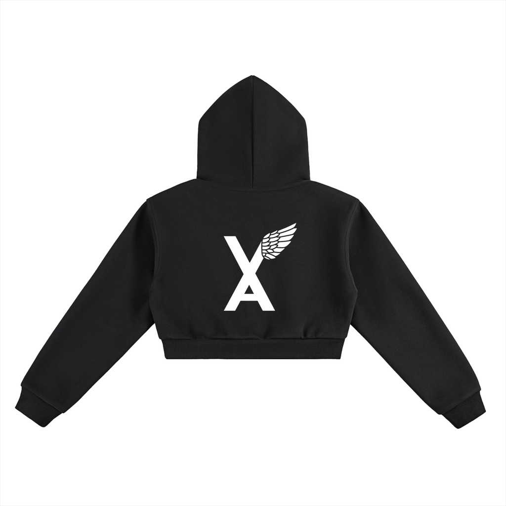 “2 Up 2 down Her” Women’s Premium Essential Cropped Hoodie