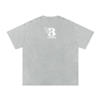 “God Is The Plug” Snow Washed Oversized Cotton T-Shirt