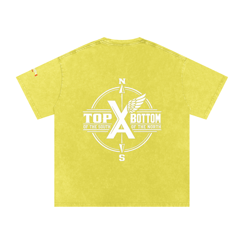 “Commonwealth Classic” Snow Washed Oversized Cotton T-Shirt