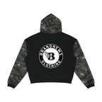 Unisex Colorblock Camo Full Zip Boxy Hoodie