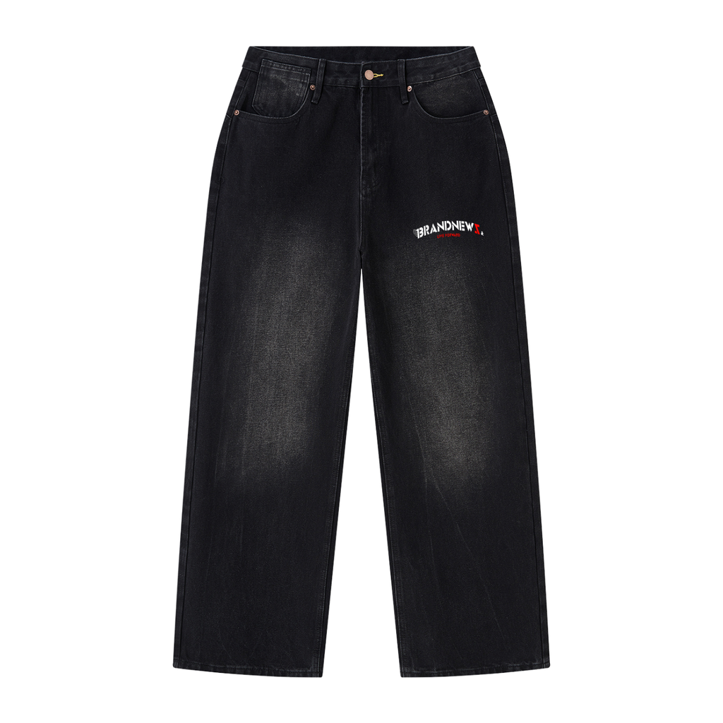 Men's Vintage Wash Wide Leg Jeans