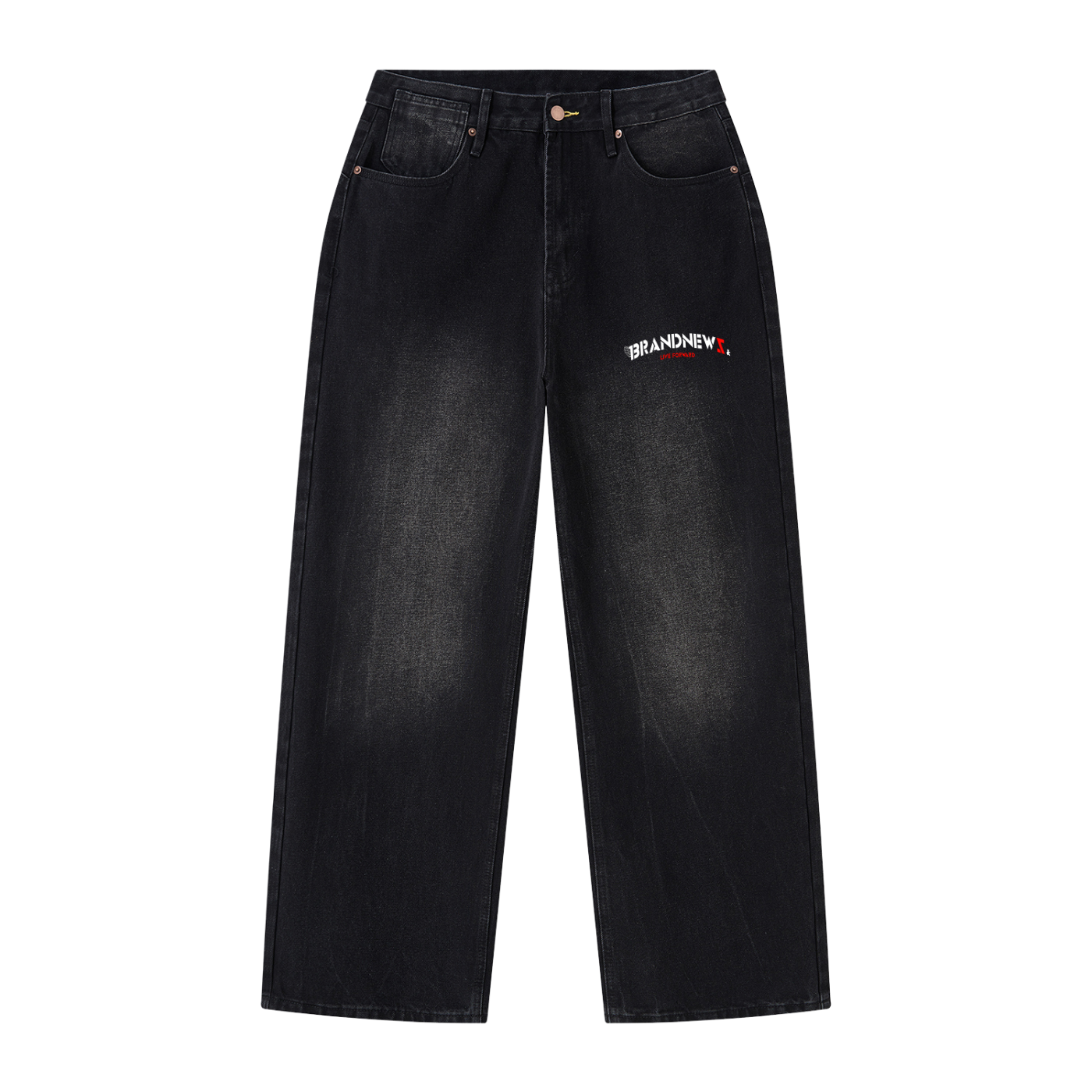 Men's Vintage Wash Wide Leg Jeans