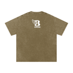 “God Is The Plug” Snow Washed Oversized Cotton T-Shirt