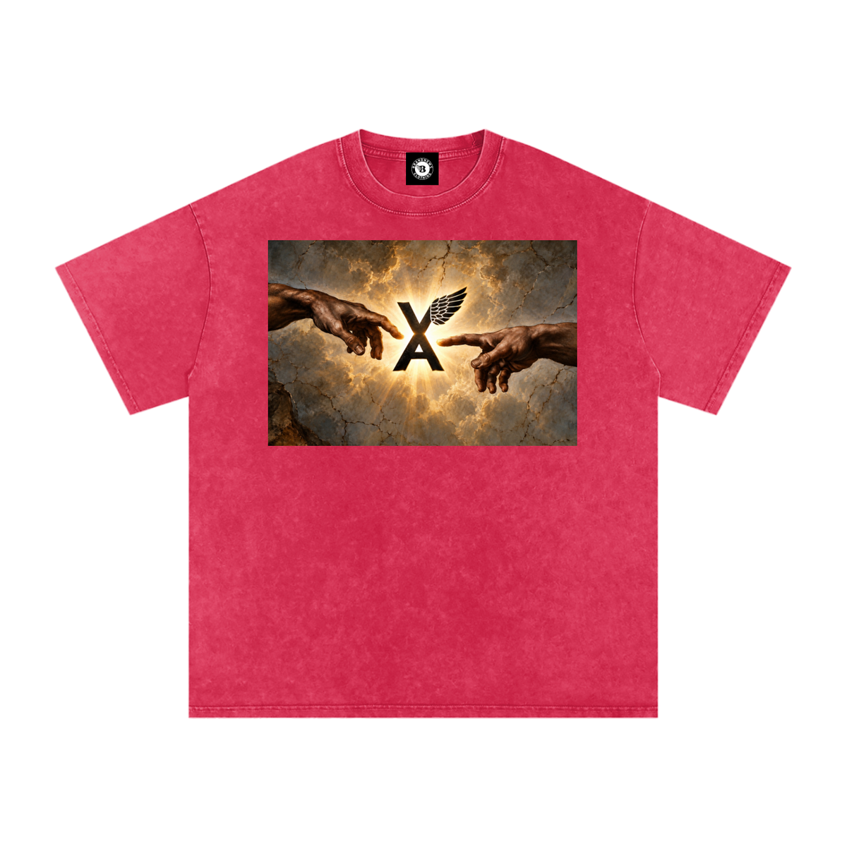 “VA w/wing Immaculate Creation” Snow Washed Oversized Cotton T-Shirt