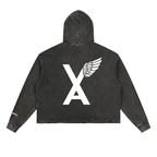 “2 UP 2 Down” Unisex Vintage Washed Frayed-Hem Premium Hoodie
