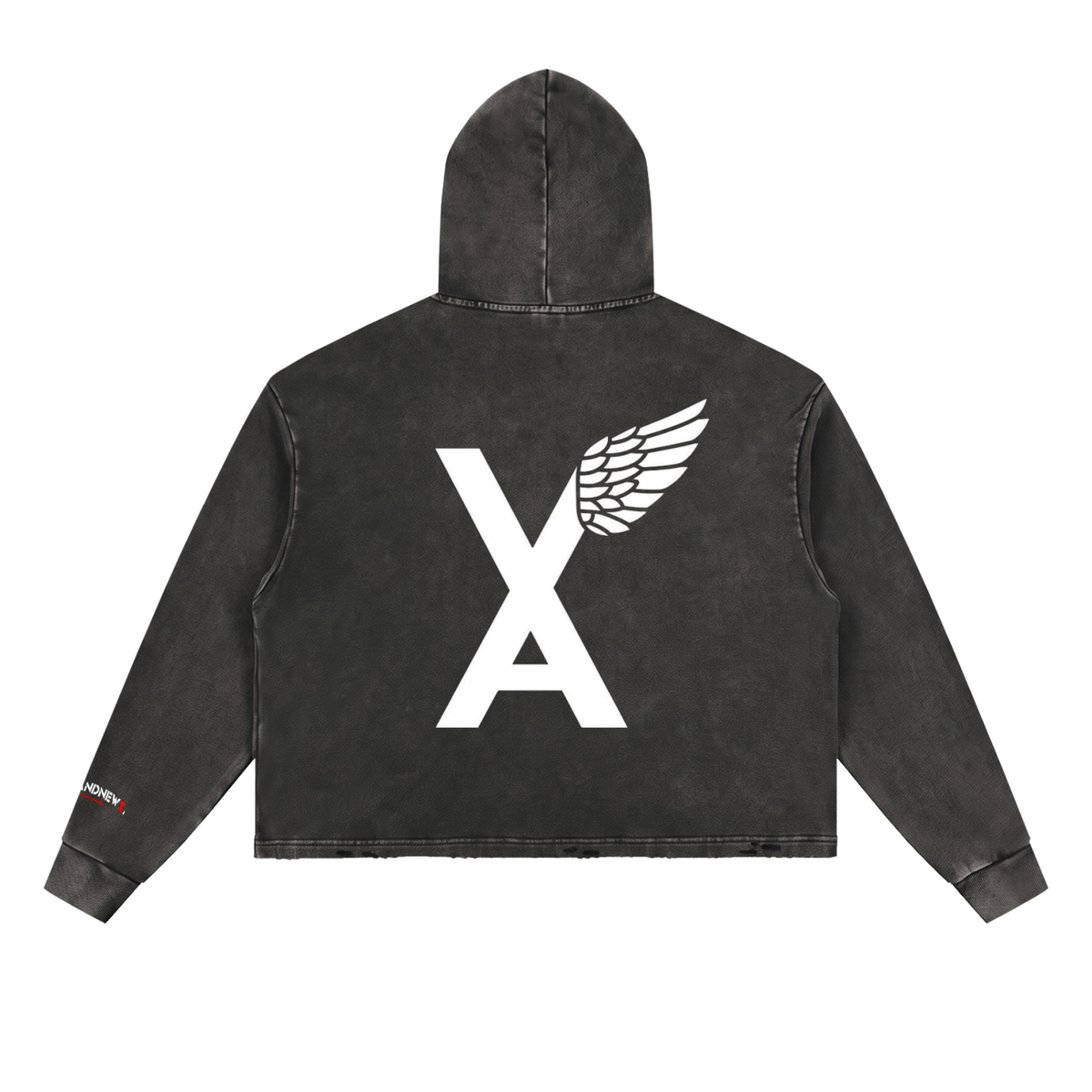 “2 UP 2 Down” Unisex Vintage Washed Frayed-Hem Premium Hoodie
