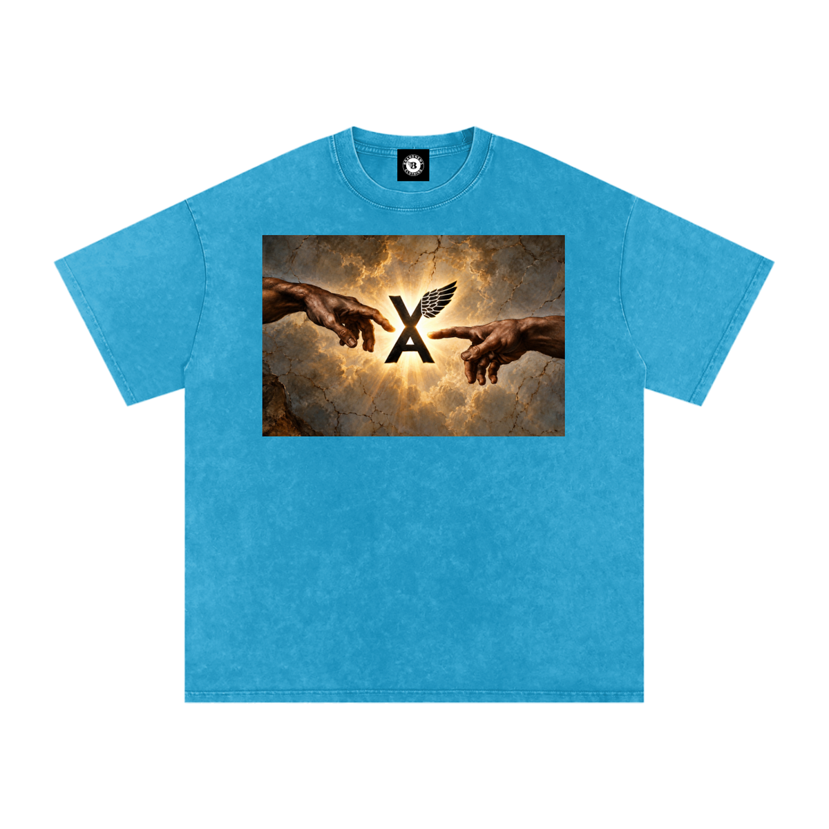 “VA w/wing Immaculate Creation” Snow Washed Oversized Cotton T-Shirt
