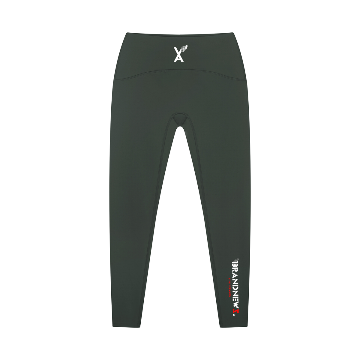 “Brandnewz Live Forward” Women's High-Waisted Ankle Length Yoga Leggings