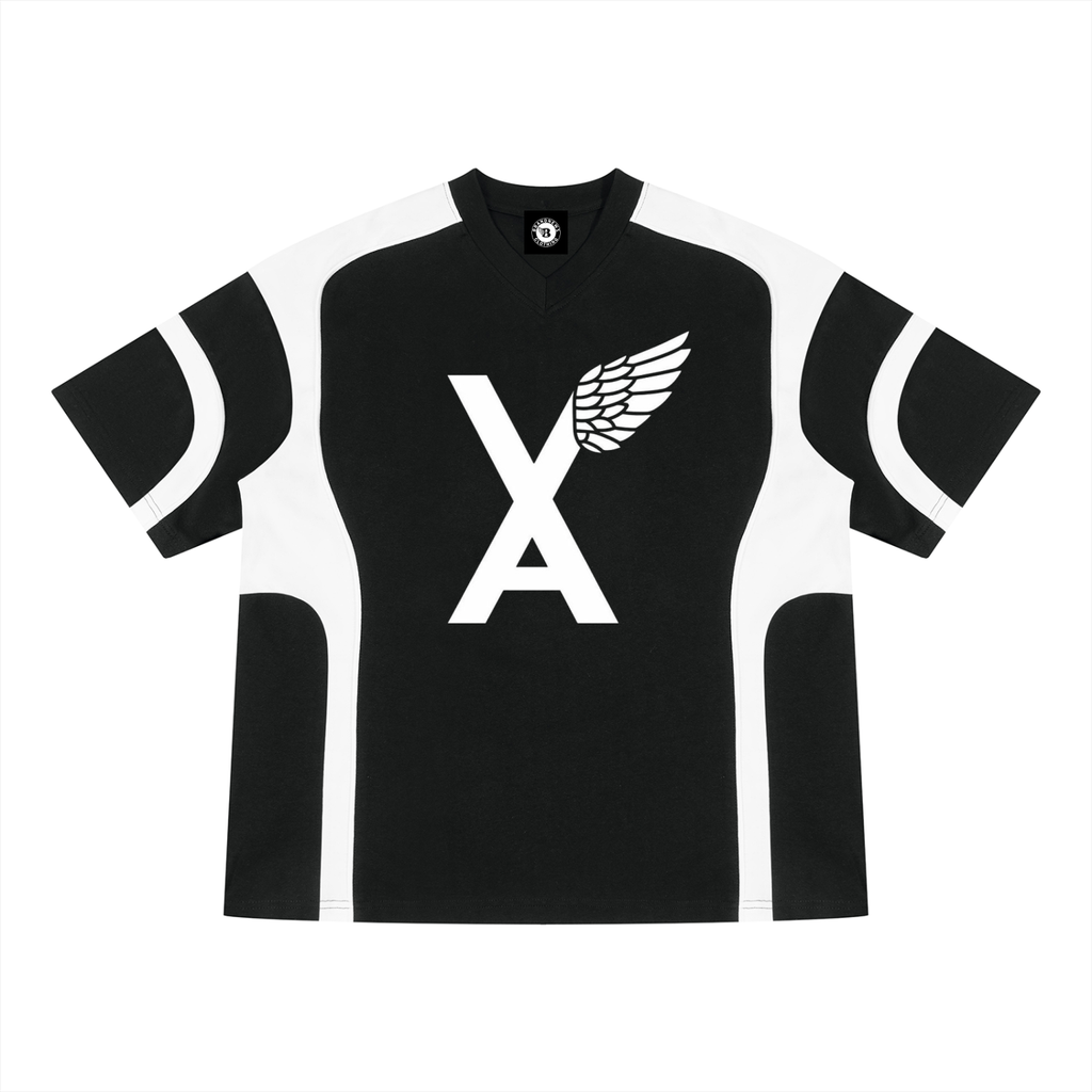 “VA w/wing” Premium Unisex Color Block V-Neck T-Shirt