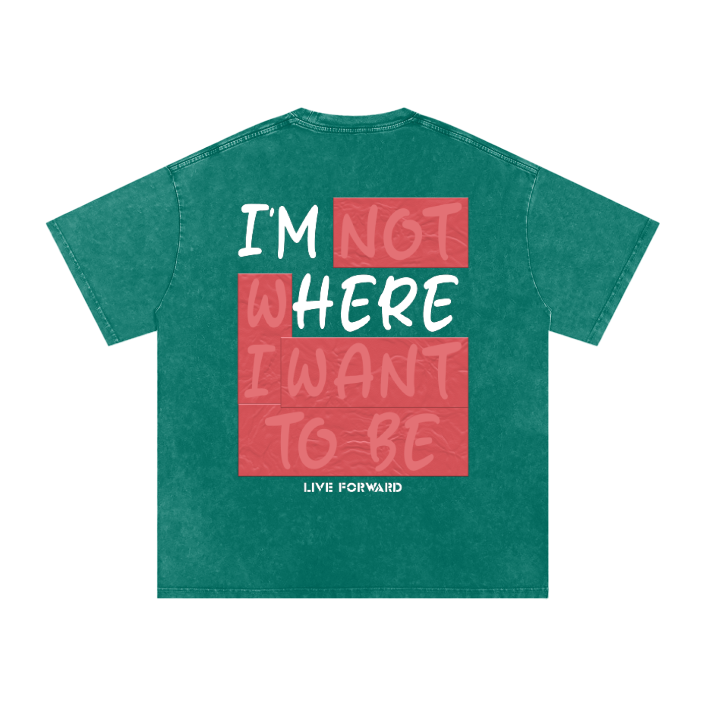 “I’m Here” Premium Snow Washed Oversized Cotton T-Shirt