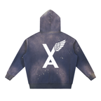 “Top Of The South Bottom Of The North” Vintage Washed Frayed Fleece Hoodie